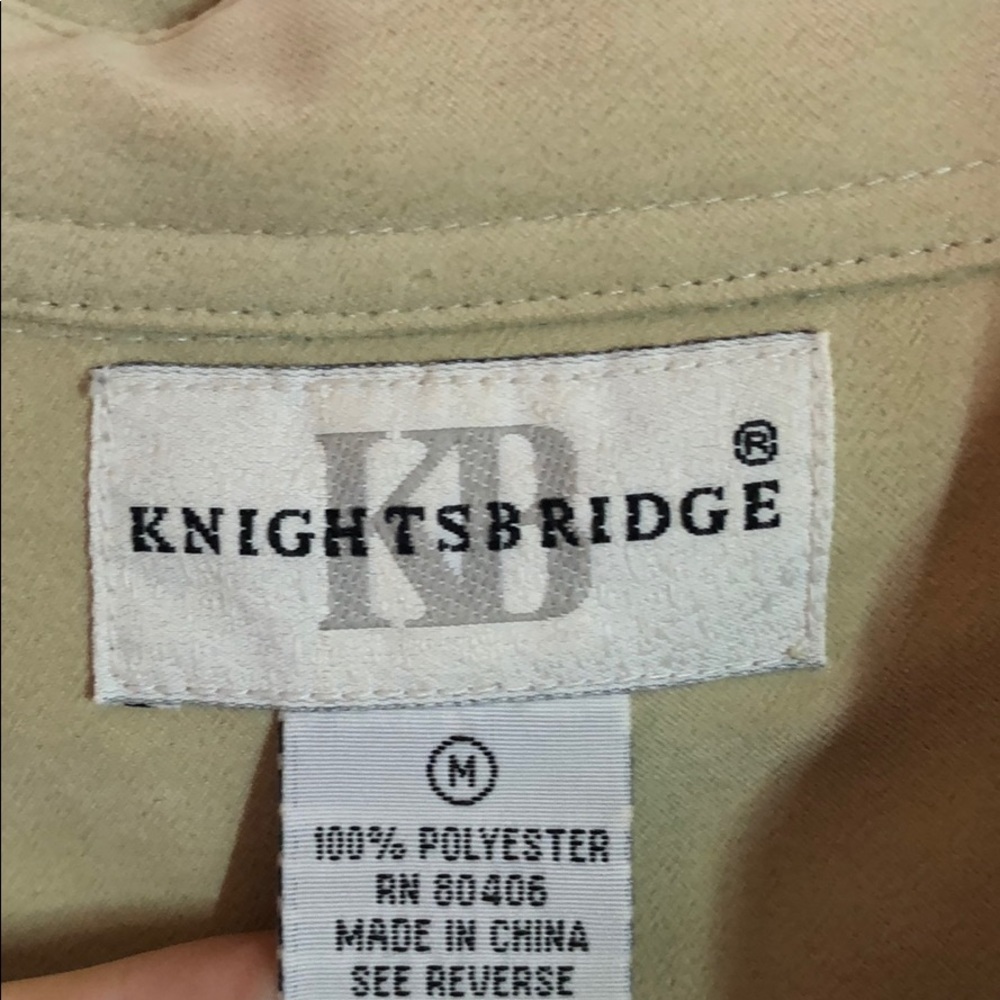 Knightsbridge Button Down Shirt Faux Suede *M - Picture 3 of 6